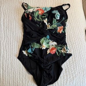 Jantzen Black Floral Swimsuit